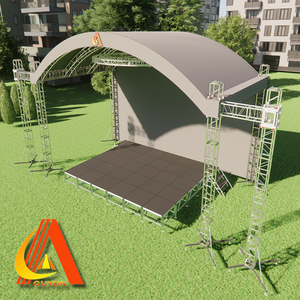 Palco Mobile per Matrimoni all'Aperto di Alta Qualità, Best-seller, Durevole, con Sfondo e Struttura Truss - Product Image 3