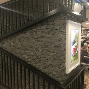 Revestimiento de Pared Exterior/Interior de Piedra Natural Gris Estilo Tradicional, Piedra Encolada para Hoteles, Ecológica, Resistente a Ácidos - Product Image 1