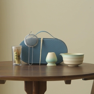 Juego de <span class=keywords><strong>Matcha</strong></span> Ecológico Clásico de 5 Piezas con Batidor de Bambú y Tazón de Cerámica, Empaque de Viaje y Accesorios para Utensilios de Té - Product Image 2