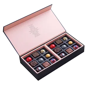Индивидуальные Роскошные сахара с личным лейблом 12 шт покрытые шоколадом даты картон Подарочные коробочки с шоколадом жесткая упаковка коробки