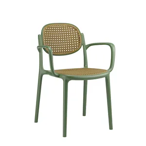 Wholesale Nordic Design Garden Sillas Outdoor Stackable Plastic Dining Chairs For Dinning Room