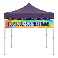 Bannière de tente personnalisée avec logo, enseigne de devanture sur mesure pour événements, salons professionnels et foires artisanales