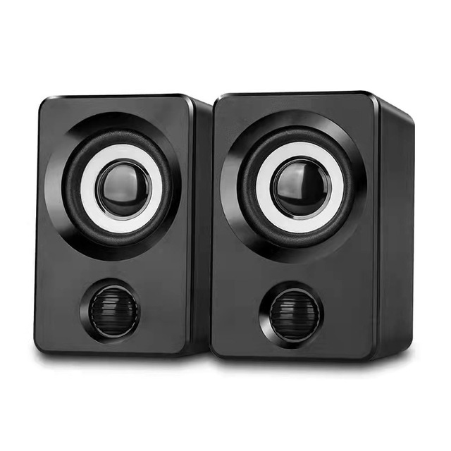 Desktop Computer Speakers Amplifier Wired for Mini Subwoofer USB-Powered Laptops Home Use ABS Plastic Model F1