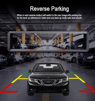 Terbaik kamera dasbor lensa ganda 11.26 inci Universal Carplay perekam Video otomatis 4K kaca spion sistem bebas genggam untuk Driver ganda
