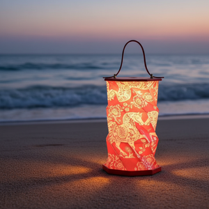 2026 New Design Personalized Horse Year Paper Lanterns with Inner Page Printing Foldable LED Lamp Light in Gift Packaging