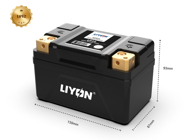 Ultra High CCA Motorcycle Battery LP12 12.8V6Ah for YTX7A-BS 550CC RXV550 APRILIA Factory Wholesale Lifepo4 Motorcycle Starting
