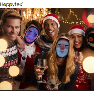 Thân Thiện Với Môi Giáng Sinh Halloween Lễ Hội Trang Phục Đảng Trò Chơi Trang Trí Quà Tặng RGB LED Ánh Sáng Mặt Nạ Tự Làm Hình Ảnh Hoạt Hình Văn Bản - Product Image 4