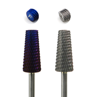 6.6mm Grand Baril Conique Bit Argent Revêtement Vernis À Ongles Outil Forte Universalité Carbure Nail Bit Fraise Dentaire