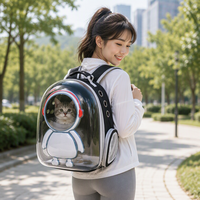 Sac à dos de transport pour animaux Astronaut avec fenêtre panoramique en tissu Oxford respirant et léger, capacité 6kg/7.5kg, pour chat et chien, voyage 9
