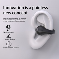 Auriculares de Conducción Ósea LED, Auriculares TWS con Clip para la Oreja, BT5.3, Táctiles, Inalámbricos, Pantalla Digital, Auriculares Deportivos HIFI