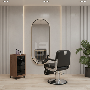 Espejo de Estilo Moderno y Lujoso en Metal para Salones de Belleza, Muebles para Sillas de Barbería, Uso en Salón, Hecho en Turquía - Product Image 3