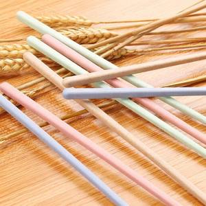 Ensemble de baguettes réutilisables écologiques de 23 cm, antidérapantes, en paille de blé, style japonais, vaisselle pour la maison, la cuisine, le restaurant, le bar à sushis - Product Image 4