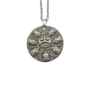 สร้อยคอพระพุทธศาสนาแบบวินเทจ จี้พระโอคมา เครื่องรางพระพุทธเจ้า เครื่องประดับสำหรับผู้ชาย - Product Image 1