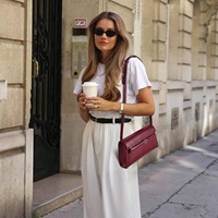 Sacs à bandoulière en cuir verni de qualité supérieure pour femmes, style preppy, avec une seule sangle, sac à main de créateur, motif de doublure tendance, portable