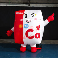 Disfraz de Mascota Inflable Publicitario Personalizado Directo de Fábrica, Disfraz de Personaje de Dibujos Animados Gigante Resistente al Agua de Tela Oxford