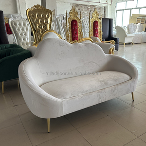Sofá Nube de Lujo para Decoración del Hogar, Silla para Novios, Sofá de Boda de Terciopelo Blanco - Product Image 4