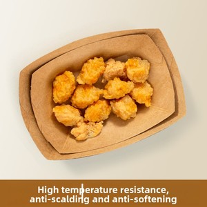 Caja de papel kraft desechable plegable para pollo frito, caja para snacks, caja para papas fritas, embalaje a prueba de aceite, caja para almuerzo, venta al por mayor - Product Image 4