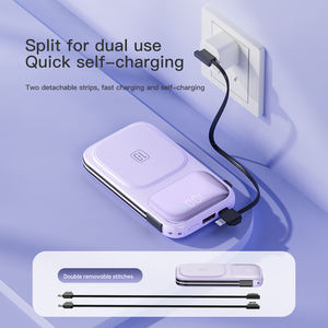 Banco de Energía con Pantalla LED Digital y Cable Integrado, Banco de Energía de Carga Rápida Inalámbrica Magnética de 15 W, <span class=keywords><strong>W1</strong></span> - Product Image 5