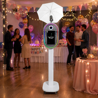 Cabina de Fotos con Pantalla Táctil de 15.6 Pulgadas, Espejo Mágico, Cámara DSLR, Kiosco de Selfies para Fiestas de Cumpleaños