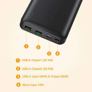 Nouvelles banques d'alimentation portables QC3.0 pour ordinateur portable 100W 65W USB C PD charge rapide 26800mAh 20000Mah <span class=keywords><strong>30000Mah</strong></span> Powerbank batterie externe pour ordinateur portable - Product Image 1