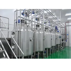 Processus de production complètement automatique de yaourt, lait laitier de laiterie produisant la ligne