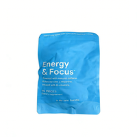 Bonbons Gommeux Énergie Menthe Poivrée, Compléments Alimentaires Naturels, Caféine, Vitamines B, L-Théanine, Végétaliens, Sans Gluten, 54 Unités, Usage Quotidien