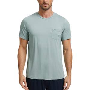 <b>Men's</b> Short Sleeve <b>Pajama</b> <b>Top</b> Soft Bamboo Viscose Crew Neck Casual Sleepwear Wholesale <b>Mens</b> <b>Pajama</b> Shirt - Product Image 2