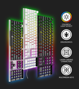 Teclado Gamer, özelleştirilmiş Oem ergonomi mekanik kablolu bilgisayar oyun klavyesi - Product Image 2