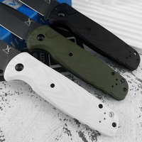 Couteau de poche HUAAO 4300 en acier D2 pour le camping, la chasse et l'EDC, haute dureté, pliable, manche en fibre G10, OEM