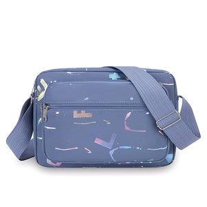 LJD8800 Bolso cruzado para mujer, bolso de pecho portátil con cremallera multicapa, cuadrado horizontal, para atuendos diarios, rosa, azul, negro - Product Image 2