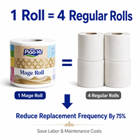 Papier absorbant de haute qualité, doux, 4 plis, écologique, en pâte de bois vierge, absorbant et durable