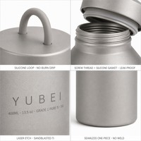 Bouteille d'eau en titane pour sports de plein air, ensemble de gourdes en titane pur, tasse saine portable pour eau bouillante, tasse de voyage