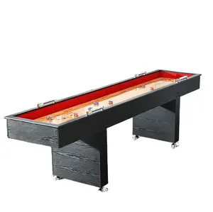 Çin üretici siyah klasik 9FT katı ahşap Shuffleboard oyun masası satış için
