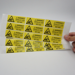 Etiqueta Adhesiva cuadrada impermeable para mascotas, adhesivo de atención INdustrial electrónica personalizada, producto de peligro, pegatina con logotipo - Product Image 6