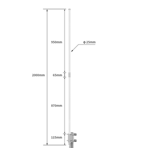 Наружная антенна 10dBi 12dBi 15dBi 860MHz Omni Стекловолоконная коммуникационная Антенна 2,4 GHz ADSB Стекловолоконная антенна с N гнездовым соединением - Product Image 6