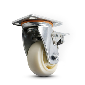 Roues pivotantes en <span class=keywords><strong>nylon</strong></span> noir personnalisées de haute qualité 2026 avec frein - Product Image 1