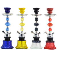 Vente en gros transfrontalière directe usine : Ensemble de chicha arabe moderne et simple, avec tuyau en métal simple ou double, finition miroir, écologique