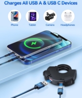 Cargador de teléfono para manillar de motocicleta, cargador USB tipo C PD de 30W y QC3.0 de 18W, toma USB dual impermeable para ATV, para teléfono, tableta y GPS