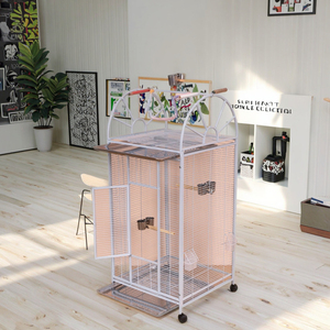Grande cage d'élevage d'oiseaux intégrée et renforcée, anti-morsure, <span class=keywords><strong>volière</strong></span> en métal de luxe avec fil métallique solide, perroquets, emballage en boîte - Product Image 3