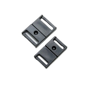 Hebilla de plástico con clip, conector deslizante plano para correa de bolso, accesorio para etiqueta de teléfono, duradero, negro, 3 tamaños - Product Image 4