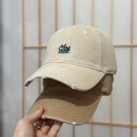 Gorra de béisbol de PVC desgastada y rasgada para mujer, novedad de invierno 2026, de gran tamaño, con corona profunda y ala ancha ajustable