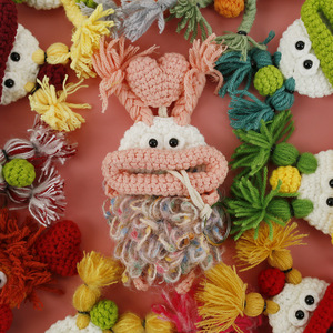 Collection de sacs à clés en forme de saucisse, étui de protection exquis tissé à <span class=keywords><strong>la</strong></span> main, en laine crochetée, pour grandes et petites filles - Product Image 1