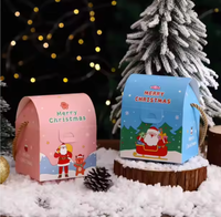 Venta al por mayor Mini Color sólido plegable cartón Festival caja de papel de regalo para el paquete de dulces y frutas