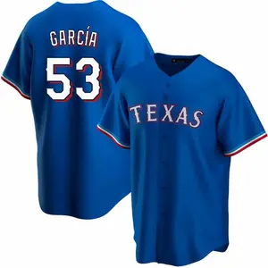 Camisa de beisebol costurada texas #53, adolis garcia, parte superior bordada, camisa base estilosa, novo, 2023