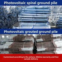 Poteau de sol photovoltaïque en spirale galvanisé à chaud, pré-encastré, avec support solaire pour panneaux solaires, poteau supérieur et inférieur personnalisable