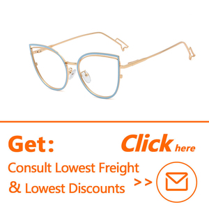 नई हाई-एंड कैट मेटल फ्रेम फ्लैट लाइट फ्रेम एंटी ब्लू लाइट लेंस आईवियर कंप्यूटर रेट्रो डिजाइनर फैशन महिला चश्मा - Product Image 2