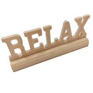 Panneau de lettres en <span class=keywords><strong>bois</strong></span>, décoration de maison en <span class=keywords><strong>bois</strong></span>, lettres de relaxation, offre spéciale, - Product Image 2