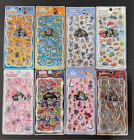 Pegatinas de Cristal Epoxi con Personajes de Dibujos Animados, Mini Calcomanías 3D con Efecto Brillante para Decorar Diarios, Teléfonos y Manualidades
