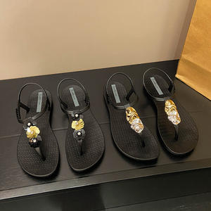 Sandalias de Playa para Mujer, Diseño Floral, con Punta Descubierta, Suela Plana Antideslizante y Resistente al Desgaste, para Verano y Uso en Exteriores - Product Image 2