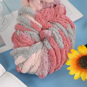 HENGYI bayi 20mm Vegan besar Jumbo tebal benang Chenille 100% poliester untuk merajut selimut Crochet